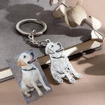 Personalized Pet Portrait Keychain